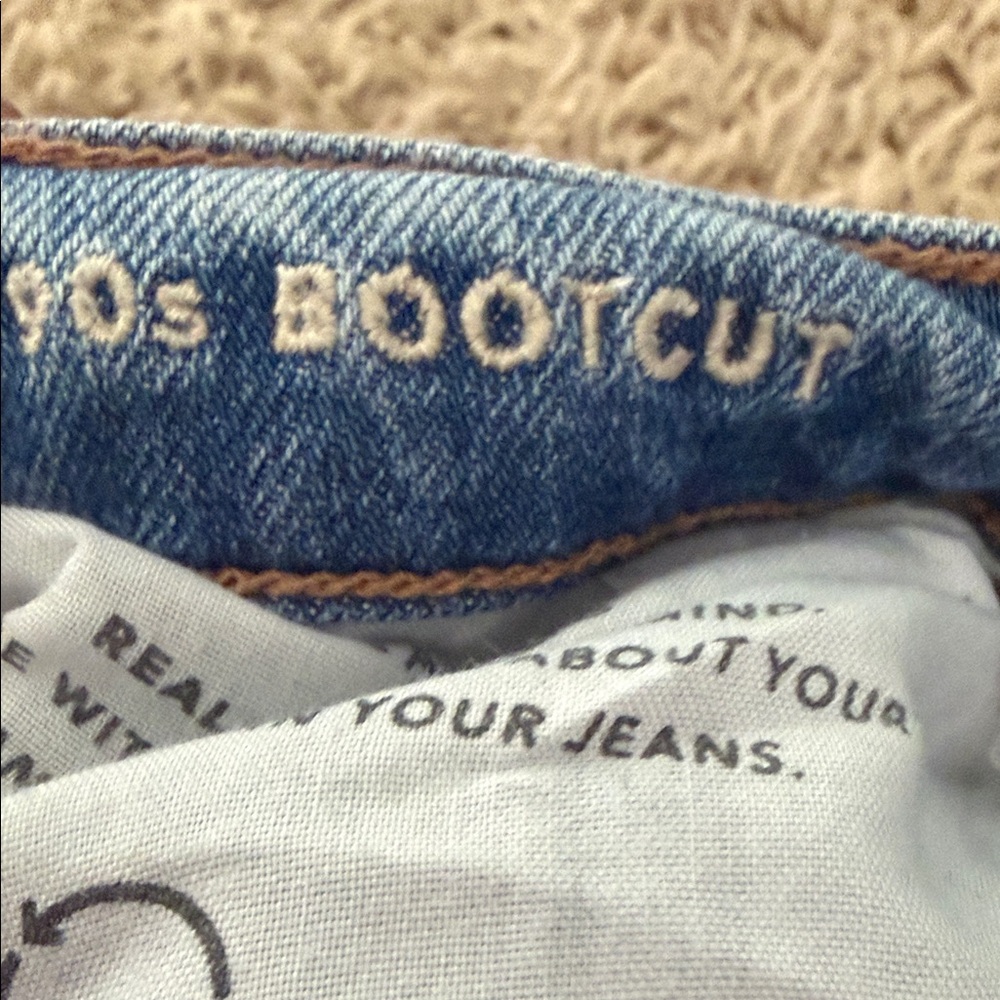 90s bootcut American Eagle Outfitters Light Blue Straight Leg Jeans - Picture 5 of 9